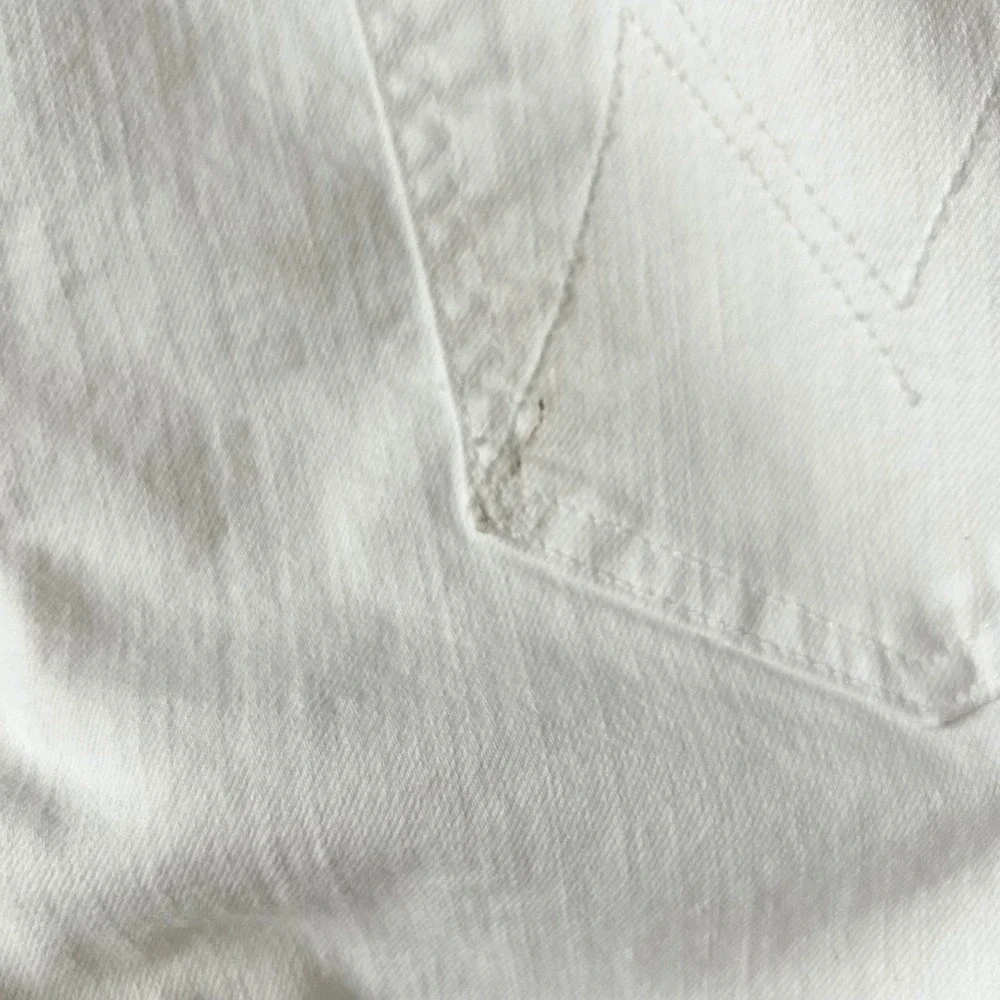 Mother The Stunner Ankle High Rise Skinny Jeans in Stayin Cool White Size 32 - Picture 8 of 11